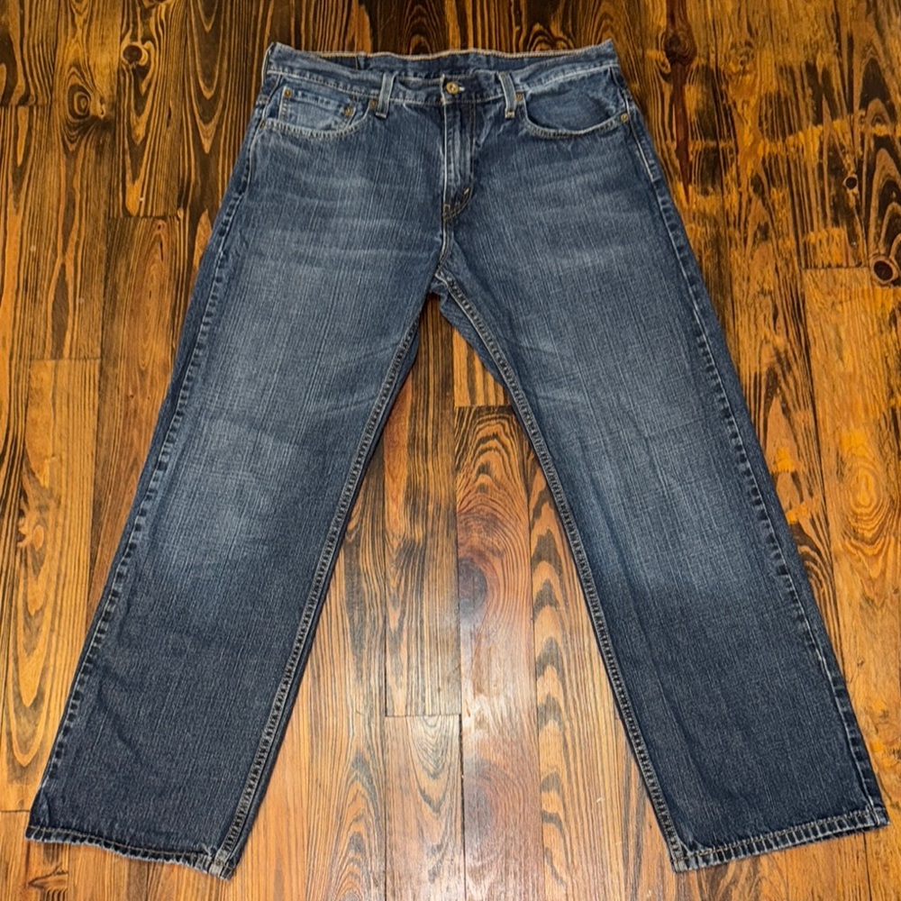 Levi's Men’s 569 100% Cotton Relaxed Classic Blue Denim Jeans 33W 32L